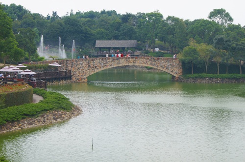 台中景點。台中新社古堡花園