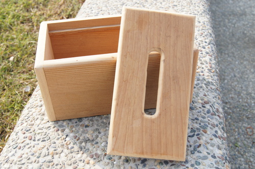 上掀式面紙盒(檜木)