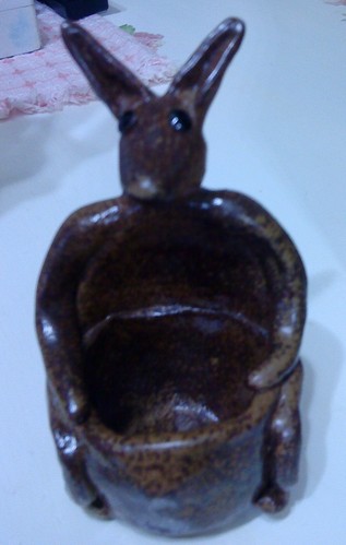 陶藝研習(二)袋鼠牙籤罐