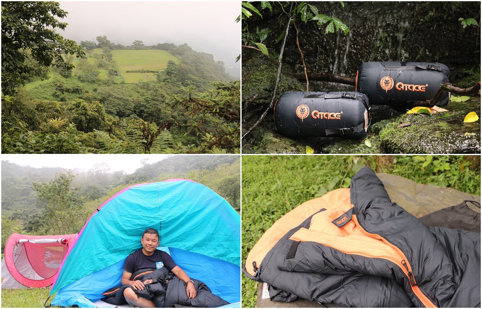 露營用品推薦 x QTACE Q1-6200 黑橘羽絨睡袋、必敗睡袋 使用心得 開箱推薦