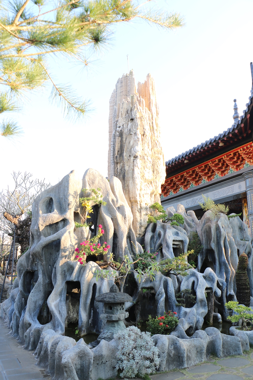 台南楠西景點。玄空法寺 巨大鐘乳石林、奇木雅石、樹化玉、日式禪風庭院