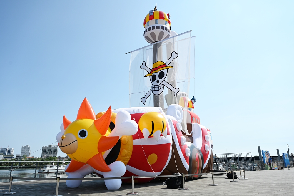 台南景點。One Piece 海潮慶典 12公尺高千陽號在安平、可愛彩色喬巴帽、海賊王主題快閃店！