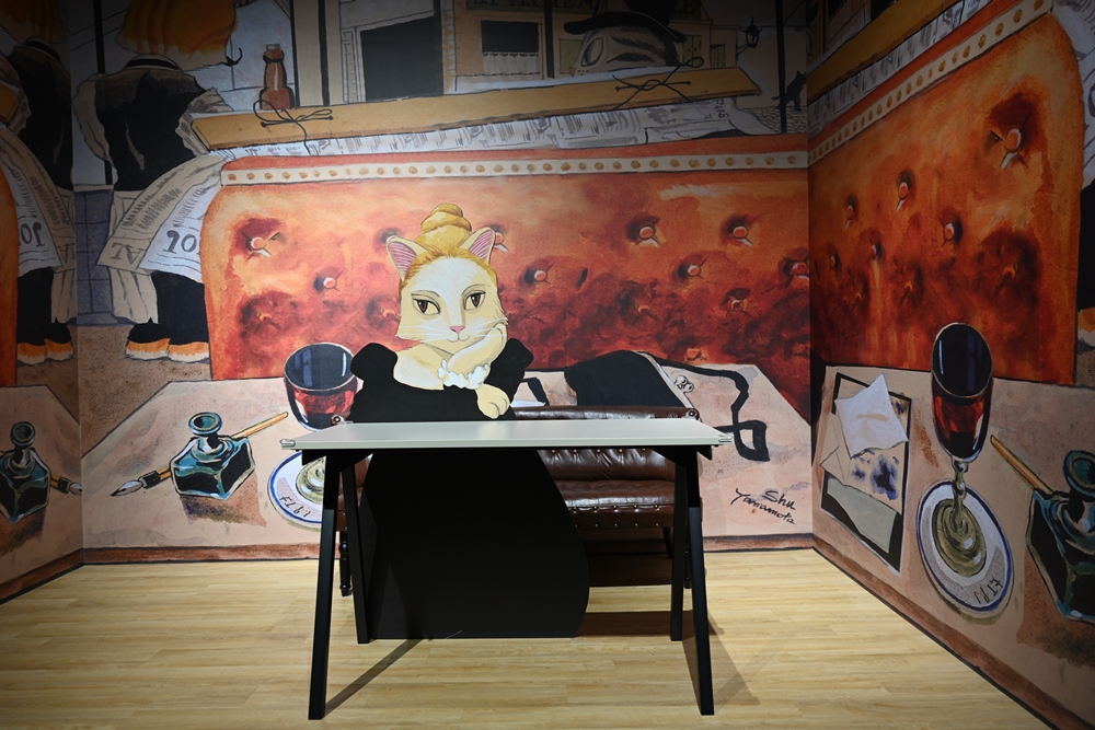 屏東。屏菸1936文化基地10號倉庫 貓・美術館 療癒爆表貓咪系列名畫、蒙娜麗莎貓、戴珍珠耳環的少女貓、達利貓 可愛又好拍！