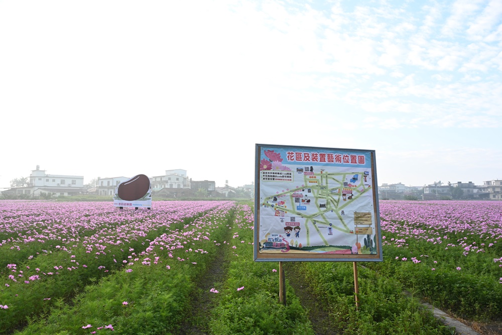 2025高雄美濃賞花。「蛇來蛇趣~來去美濃尞」四大花區賞花、美濃湖廣場市集，還有阿弟牯、阿妹妹可愛公仔一起拍照！