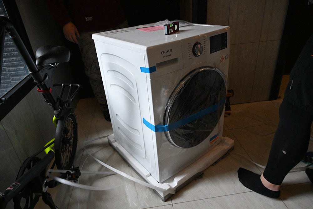 開箱。CHIMEI奇美智能滾筒洗衣機 WS-V139WD｜蒸氣洗、一小時洗脫烘、槽洗淨、智能省水！