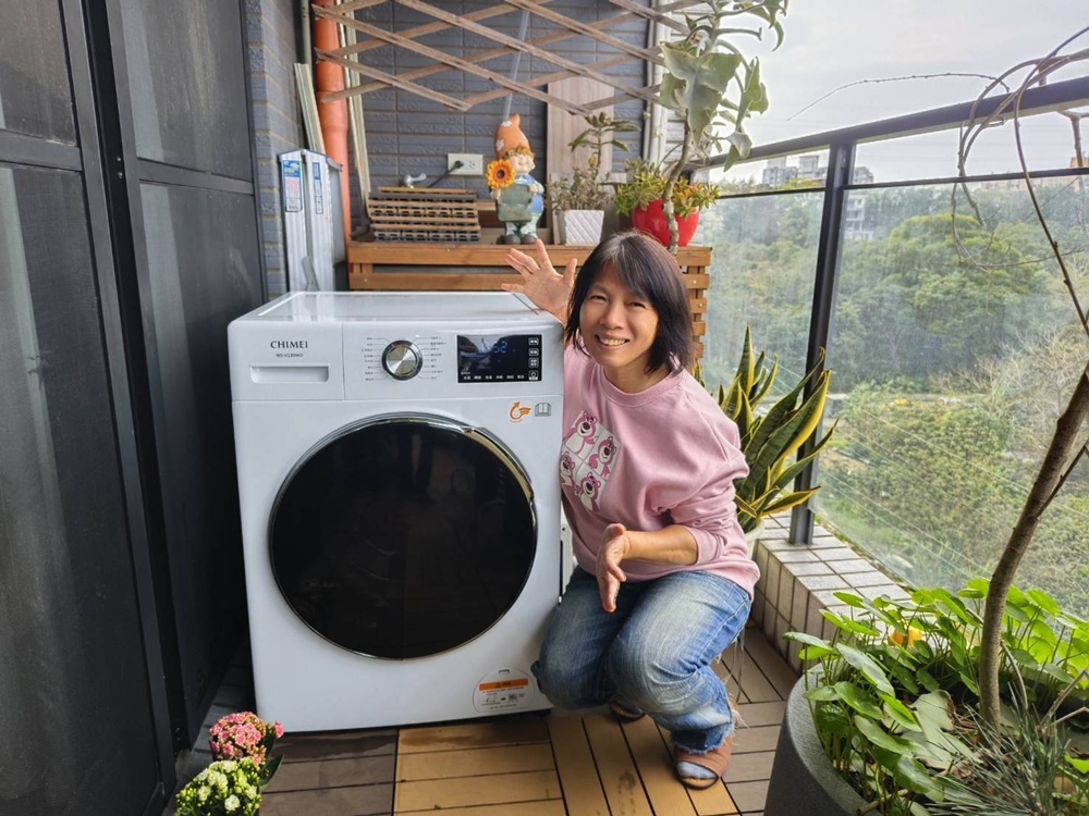 開箱。CHIMEI奇美智能滾筒洗衣機 WS-V139WD｜蒸氣洗、一小時洗脫烘、槽洗淨、智能省水！