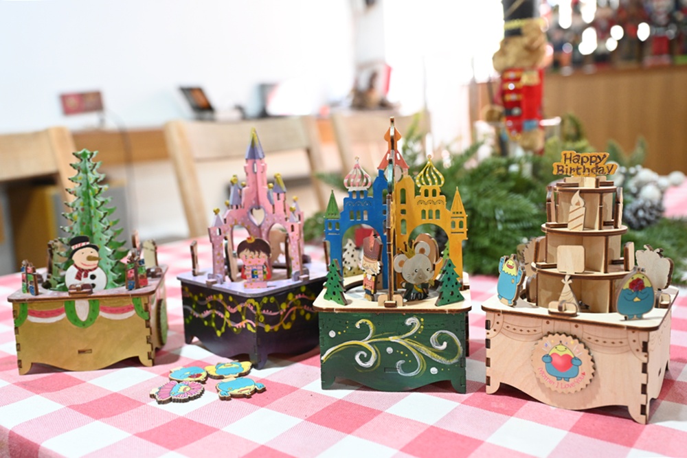 南投埔里一日遊。敲敲木工房KOKOMU 胡桃鉗娃娃、音樂盒觀光工廠、DIY音樂盒！