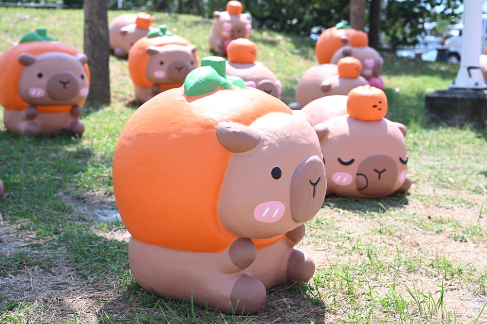 台南安平漁人碼頭｜12米「卡比胖拉」登場！超萌水豚裝置藝術、燈光秀、市集一次玩透透！