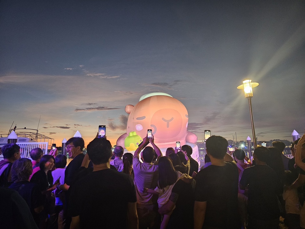 台南安平漁人碼頭｜12米「卡比胖拉」登場！超萌水豚裝置藝術、燈光秀、市集一次玩透透！