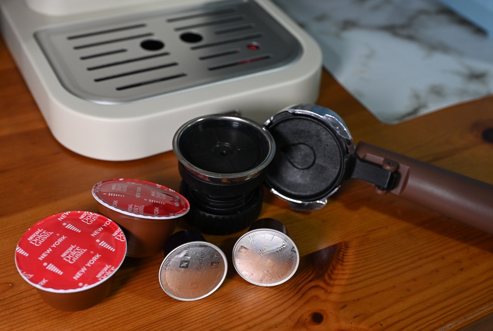 Osner 生活家電！DMO 復古義式雙膠囊咖啡機 在家輕鬆沖出咖啡廳級美味！美式、義式、雙膠囊、奶泡 一機完成！