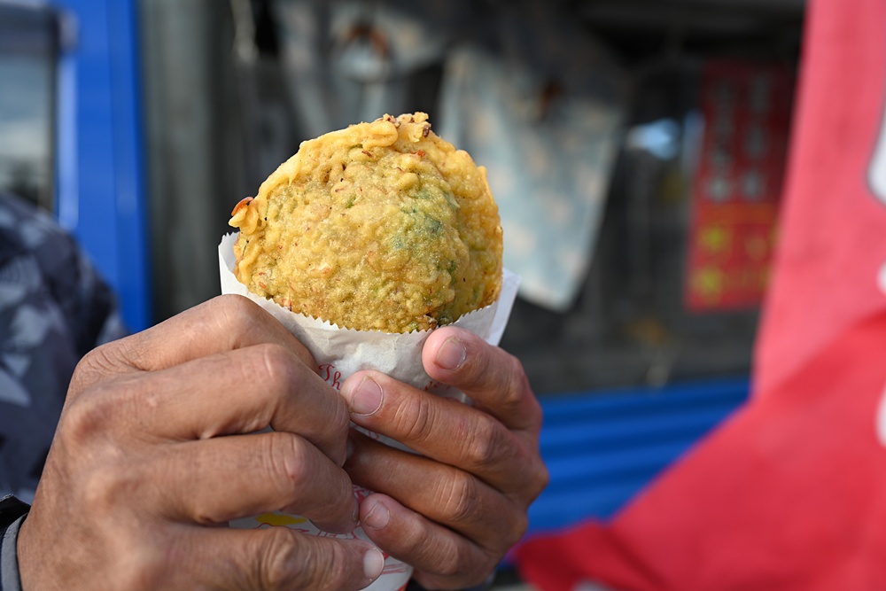口湖美食。金湖廟口蚵嗲 香脆多汁、地瓜片也很推薦！