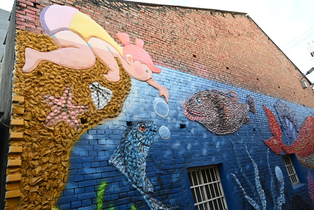 雲林口湖私房景點｜金湖聚落「蚵貝藝術牆」散步秘境！