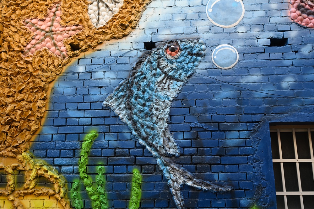 雲林口湖私房景點｜金湖聚落「蚵貝藝術牆」散步秘境！