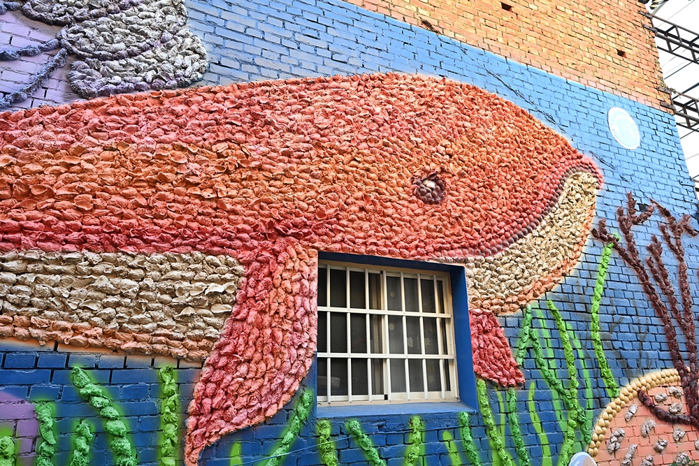 雲林口湖私房景點｜金湖聚落「蚵貝藝術牆」散步秘境！