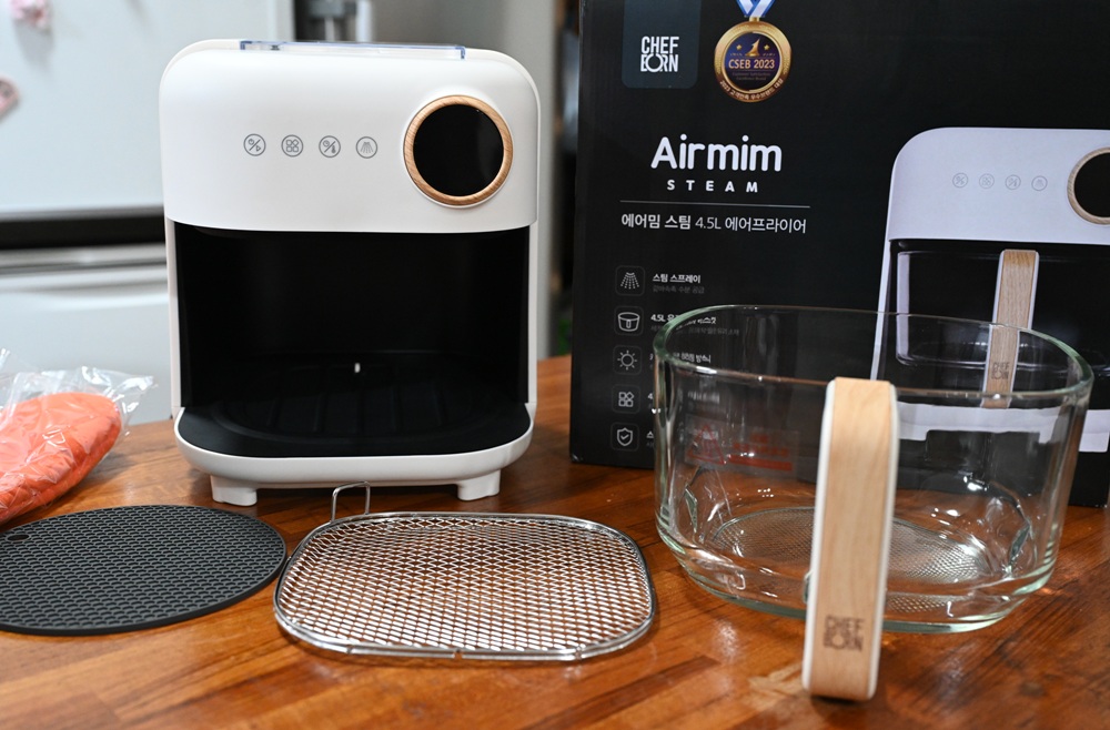 開箱｜CHEFBORN韓國天廚 Air蒸氣雲朵4.5L氣炸鍋！