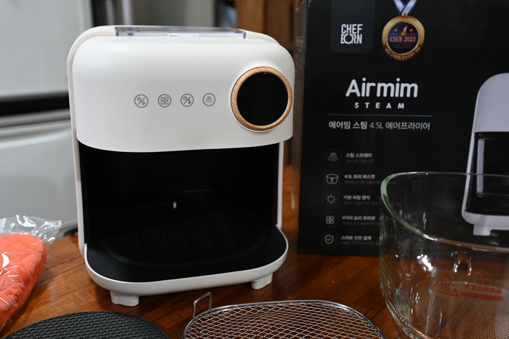 開箱｜CHEFBORN韓國天廚 Air蒸氣雲朵4.5L氣炸鍋！